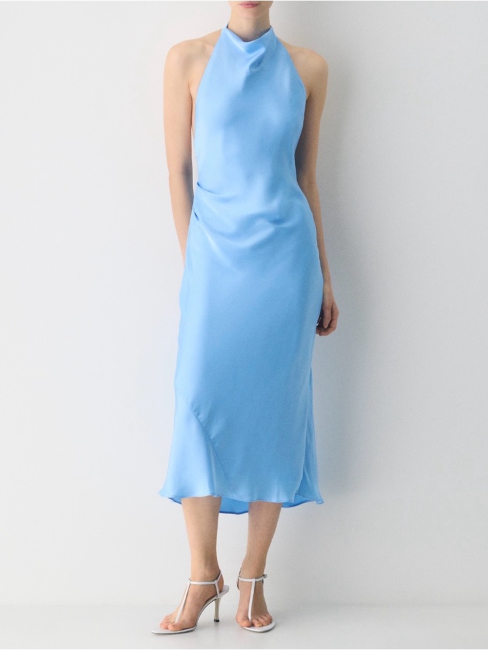 Aritzia Sky Blue Halter Midi Dress💙🩵